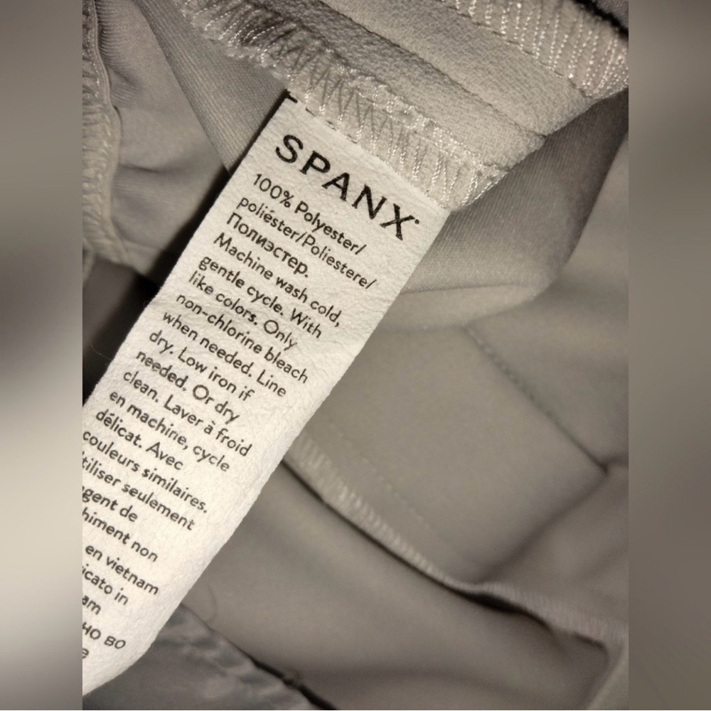 SPANX Cream (XL) Opacity Crepe Wide Leg Pants - Picture 8 of 9